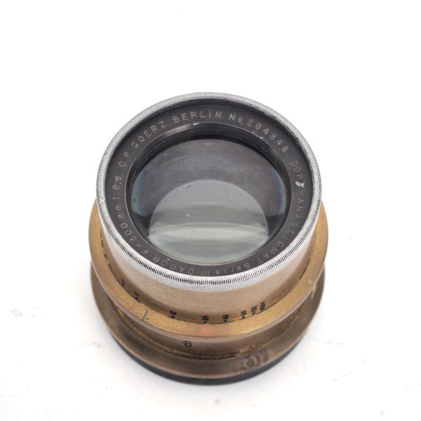 Goerz Berlin Dagor 300mm/6,8 Doppel-Anastigmat Serie III Messingobjektiv – Bild 3