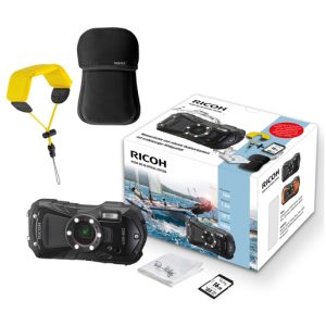 Ricoh WG-80 Special Edition schwarz inkl. Neoprencase/Strap+PH 16GB SD Karte/Tuch