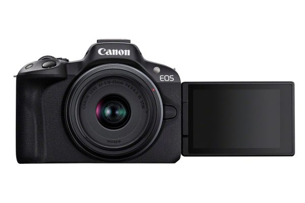 Canon EOS R50 schwarz + RF-S 18-45mm/4,5-6,3 IS STM Set mit Canon LP-E17 Akku + 32GB Speicherkarte – Bild 3