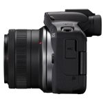 Canon EOS R50 schwarz + RF-S 18-45mm/4,5-6,3 IS STM Set mit Canon LP-E17 Akku + 32GB Speicherkarte