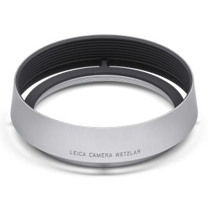 Leica Q3 Gegenlichtblende, Aluminum, silbern eloxiert, ArtNr. 19658
