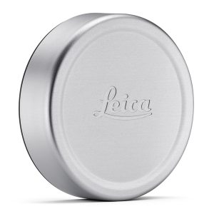 Leica Q3 Objektiv-Vorderdeckel, Aluminium, silbern eloxiert