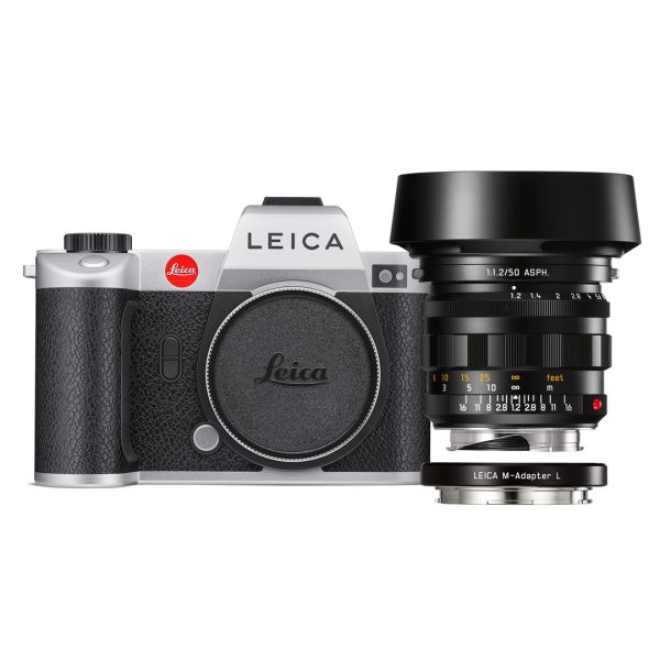 Leica SL2 Gehäuse silber + Noctilux-M 50mm/1,2 ASPH + M-Adapter L, ArtNr. 10618
