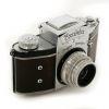 Exakta II Gehäuse Sn.663231 2. Version mit Zeiss Jena T 50mm/3,5 chrom Sn 3680239 serviciert, Tasche – Bild 2