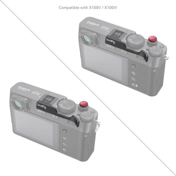 SmallRig Daumenstütze schwarz + Softauslöser rot für Fujifilm X100VI / X100V – Bild 3