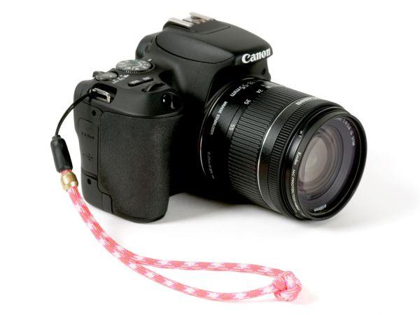 Artisan & Artist Paracord Kompaktkamera-Handschlaufe pink/weiß ACAM-P04H PNWT – Bild 2