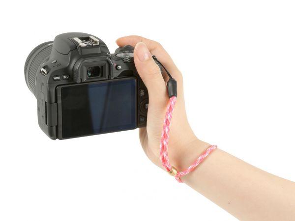 Artisan & Artist Paracord Kompaktkamera-Handschlaufe pink/weiß ACAM-P04H PNWT – Bild 5