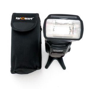 K&F Concept 590 EX-N, Blitzgerät für Nikon, Tasche