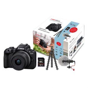 Canon EOS R50 + 18-45mm IS STM Special Edition mit Stativ, Rode Mikrofon, PH 64GB SD Karte