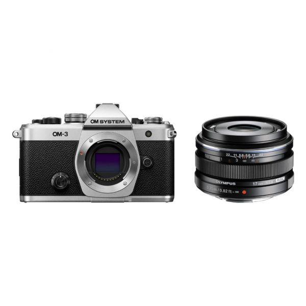 OM System OM-3 Gehäuse + Olympus M.Zuiko 17mm/1,8 MSC schwarz