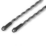 Artisan & Artist Spiral Cord Riemen weiß/schwarz ACAM 707 BKWT