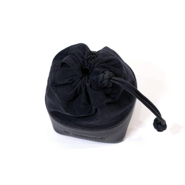 Artisan & Artist Objektiv-Tasche aus Echtleder und Textilgewebe, Größe S, Schwarz, ACAM-LP120 BKBK – Bild 2