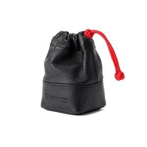 Artisan & Artist Objektiv-Tasche aus Echtleder, Größe S, Schwarz, ACAM-LPL120 BLK