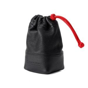 Artisan & Artist Objektiv-Tasche aus Echtleder, Größe M, Schwarz, ACAM-LPL140 BLK