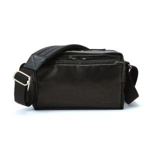 Artisan & Artist Leder/Nylon Kameratasche, schwarz, GCAM 1100 BLK