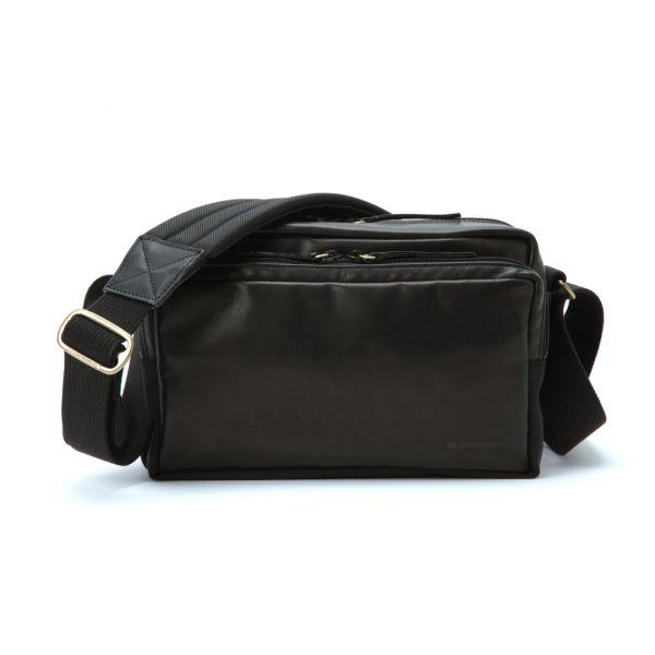 Artisan & Artist Leder/Nylon Kameratasche, schwarz, GCAM 1100 BLK