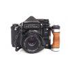 Pentax Asahi 6x7 Mittelformatkamera + 90mm/2,8 LS Takumar, Holzgriff, Riemen, Fokusring