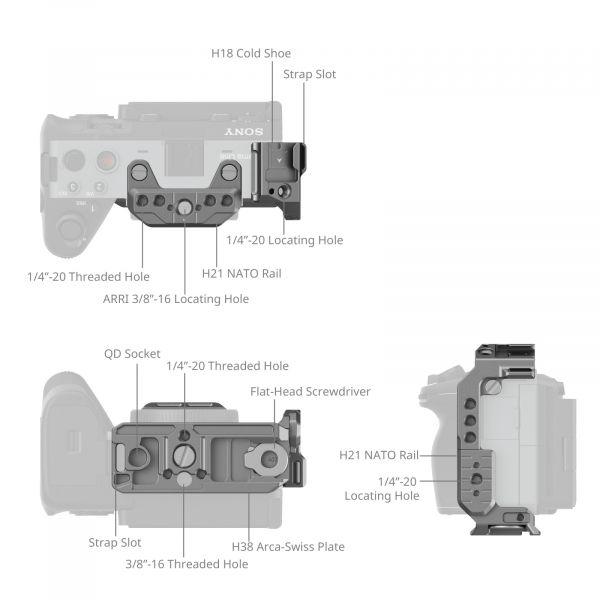 SmallRig HawkLock Quick Release Half Cage für Sony FX3/FX30 4772 – Bild 3