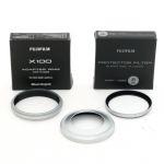 Fujifilm AR-X100 Adapter Ring silber + Fujifilm PRF-49S 49mm UV Filter Silber + Fremdhersteller Sonnenblende silber, inkl. 20% MwSt.