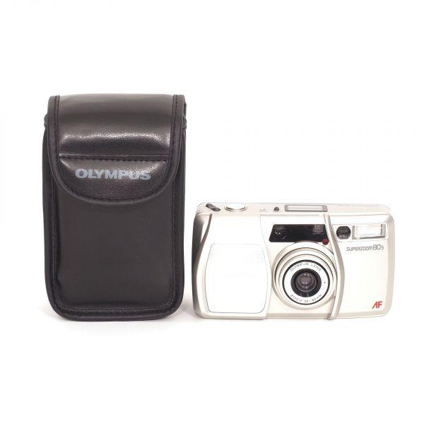 Olympus Superzoom 80s Kompaktkamera, Tasche