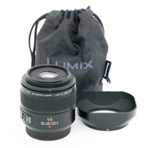 Panasonic Lumix G 45mm/2,8 DG Macro Elmarit, ASPH, Sonnenblende, Beutel