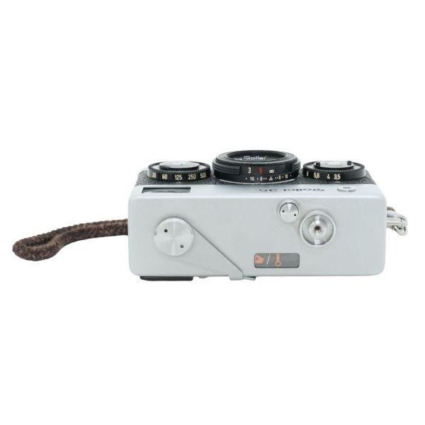 Rollei 35, Kompaktkamera mit Zeiss Tessar 40mm/3,5 Blitz, Tasche, serviciert – Bild 4