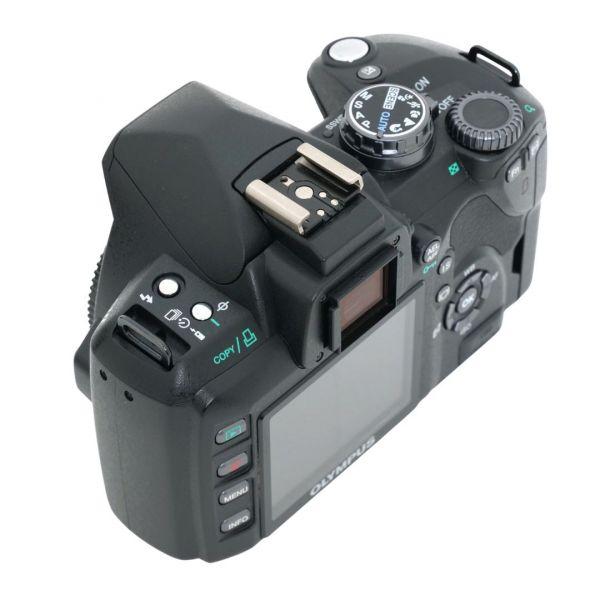 Olympus E-510 Gehäuse (1595 Auslösungen) 2. Akku, Olympus 14-42mm/3,5-5,6 ED, Sonnenblende + Olympus 40-150mm/4-5,6 ED, Sonnenblende – Bild 3