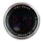 Zeiss Sonar 50mm/1,5 ZM, T*, silber, Sonnenblende, für Leica M