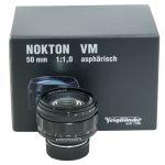 Voigtländer Nokton 50mm/1,0 ASPH, OVP, für Leica M