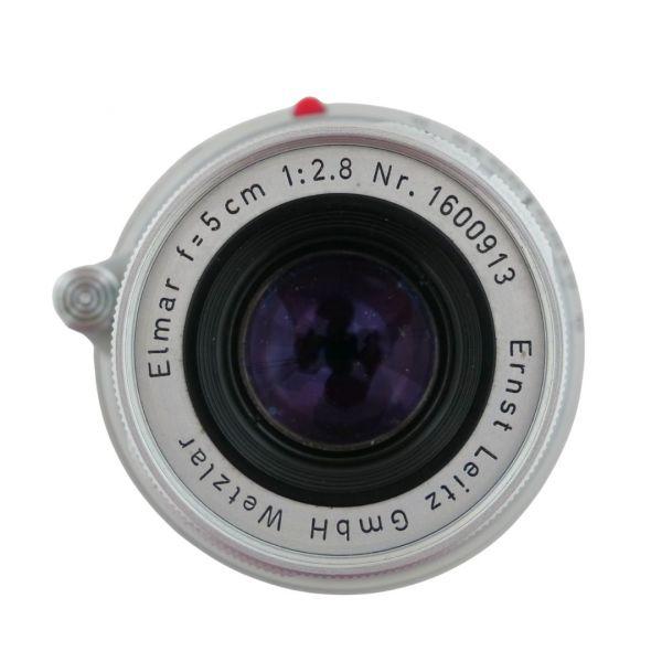 Leica M Elmar 5cm/2,8 silber, Sn.1600913 (leichte Verunreinigung, kleiner Kratzer auf Frontlinse) – Bild 3
