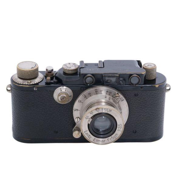 Leica III Gehäuse schwarz, Sn.126969, + Leica Elmar 5cm/3,5 Nickel, Sn.139138