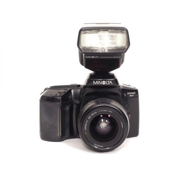 Minolta Dynax 5xi Gehäuse + AF 28-80mm/4-5,6 + Program 3200i Blitz, inkl. 20% MwSt.