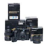 Zenza Bronica RF645 Set mit Zenzanon RF 45mm/4 und 45mm Sucher, Zenzanon RF 65mm/4, Zenzanon RF 100mm/4,5 OVP