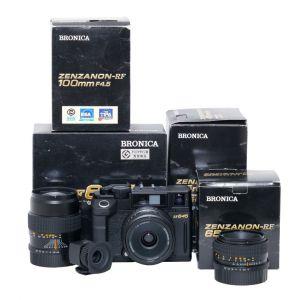 Zenza Bronica RF645 Set mit Zenzanon RF 45mm/4 und 45mm Sucher, Zenzanon RF 65mm/4, Zenzanon RF 100mm/4,5 OVP