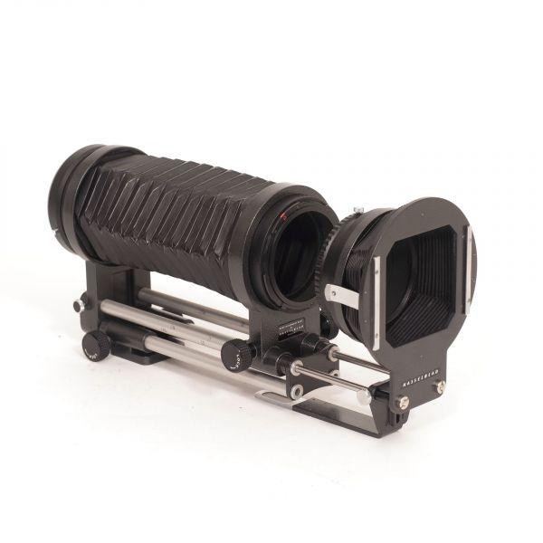 Hasselblad Balgengerät V-System, Art.Nr.40223 mit Streulichtblende Art.Nr.50504, Kopiervorsatz, OVP – Bild 2