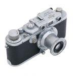 Leica IIIa Gehäuse, silber, Sn.343272, + Elmar 5cm/3,5 Leder Bereitschaftstasche