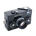 Rollei 35 S schwarz, Kompaktkamera, Tasche