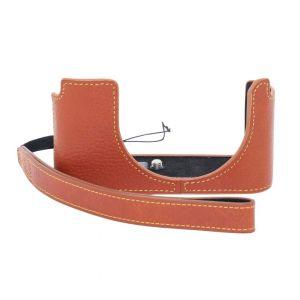 TP Original Leder Protektor, braun, mit Handschlaufe, für Leica D-Lux 8