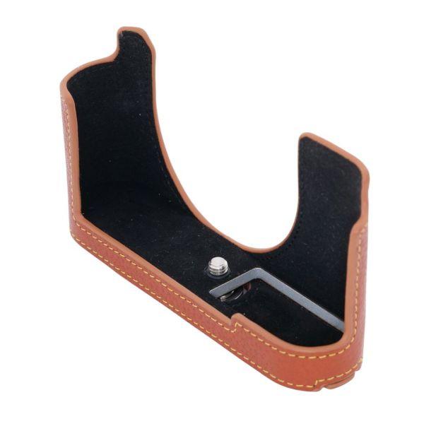 TP Original Leder Protektor, braun, mit Handschlaufe, für Leica D-Lux 8 – Bild 2