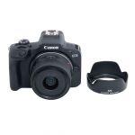 Canon EOS R100 Gehäuse (unter 5000 Auslösungen), + RF-S 18-45mm/4,5-6,3 IS, STM, Sonnenblende, 6 Monate Garantie
