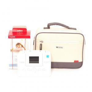 Canon Selphy CP-800, weiß, Fotodrucker, Papier, Tasche