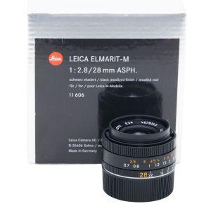 Leica M Elmarit 28mm/2,8 ASPH, schwarz, Sn.4078343, ArtNr.11606, 6-Bit codiert, OVP