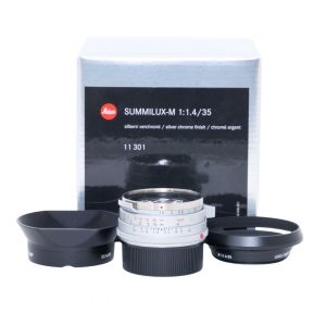 Leica M Summilux 35mm/1,4 silber verchromt, “Steel Rim”, Sn. 4917014, ArtNr. 11301, 6-Bit codiert, OVP, 6 Monate Garantie