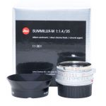 Leica M Summilux 35mm/1,4 silber verchromt, “Steel Rim”, Sn. 4917014, ArtNr. 11301, 6-Bit codiert, OVP (Sonnenblende ArtNr. 12486 fehlt)
