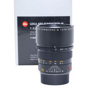 Leica M APO Summicron 90mm/2 ASPH, schwarz, Sn.4704626, ArtNr.11884, Demogerät, 6-Bit codiert, OVP, 1 Jahr Garantie, inkl. 20% MwSt.