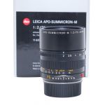 Leica M APO Summicron 75mm/2 ASPH, schwarz, Sn.4737391, ArtNr.11637, Demogerät, 6-Bit codiert, OVP, 1 Jahr Garantie, inkl. 20% MwSt.