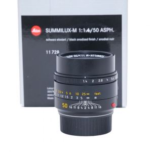 Leica M Summilux 50mm/1,4 ASPH, schwarz, Sn.4959118, ArtNr.11728, Demogerät, 6-Bit codiert, OVP, 1 Jahr Garantie, , inkl. 20% MwSt.