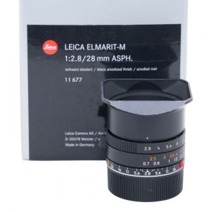 Leica M Elmarit 28mm/2,8 ASPH, schwarz, Sn.4657103, ArtNr.11677, Demogerät, 6-Bit codiert, OVP, 1 Jahr Garantie, inkl. 20% MwSt.
