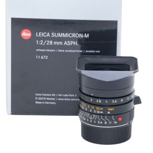 Leica M Summicron 28mm/2 ASPH, schwarz, Sn.04808209, ArtNr.11672, Demogerät, 6-Bit codiert, OVP, 1 Jahr Garantie, inkl. 20% MwSt.