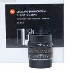 Leica M APO-Summicron 50mm/2 Asph, schwarz eloxiert, Sn.04296064, ArtNr.11141, (serviciert), OVP, inkl. 20% MwSt.